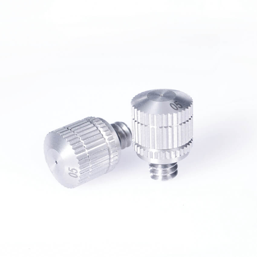 low pressure misting nozzle 0.020in (0.5mm) orifice 1/8 thread atomization fogging nozzle