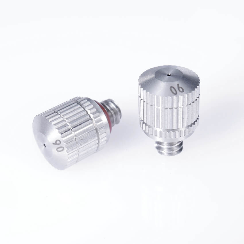 low pressure misting nozzle 0.024in (0.6mm) orifice 1/8 thread atomizing head nozzle