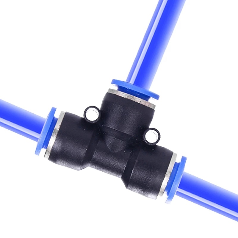 low pressure slip lock tee connector fitting three way for mi