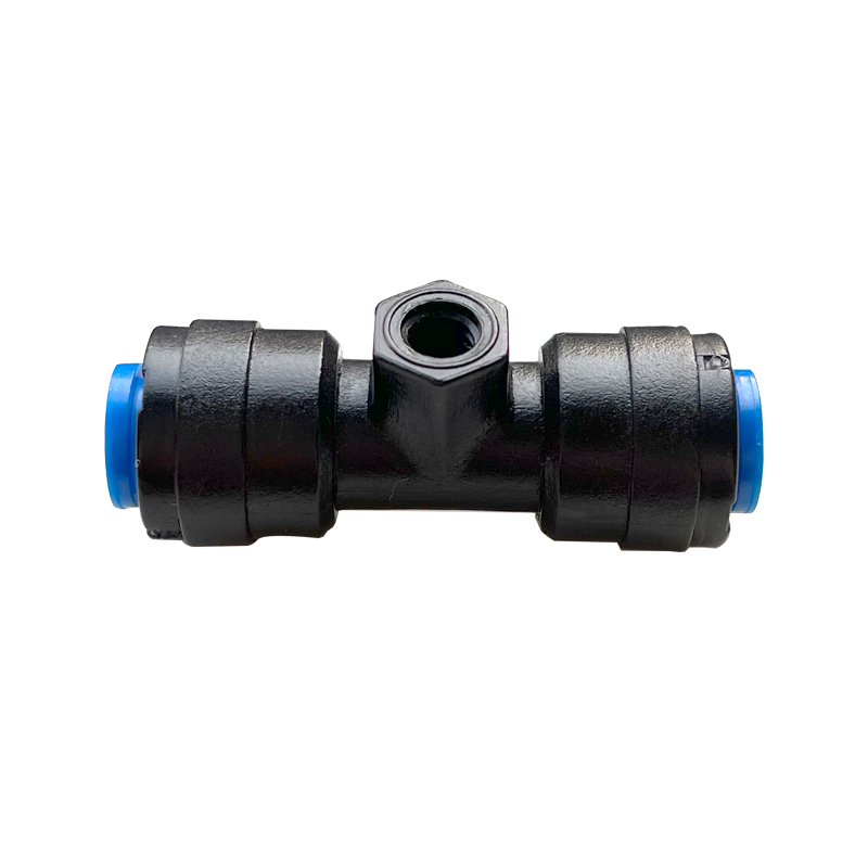 low pressure plastic thread type tee connector fitting for misting fog system nozzle tip 