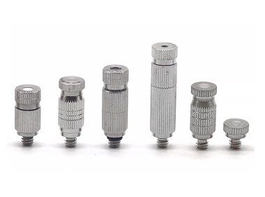 Misting nozzle sizes