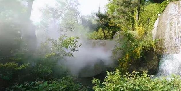 Garden courtyard automatic mist cooling system
