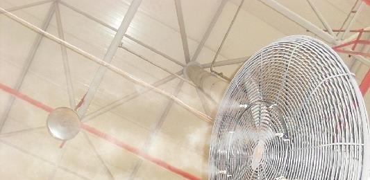 using mist cooling fans