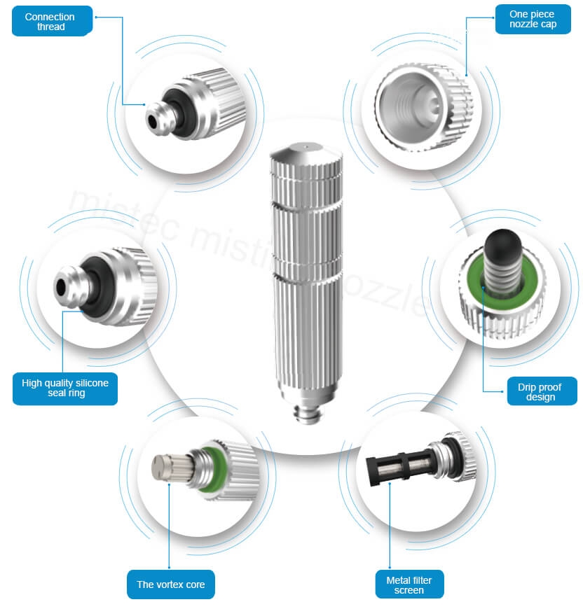 size of the misting sprayer nozzle